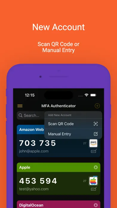 MFA Authenticator & 2FA Screenshots