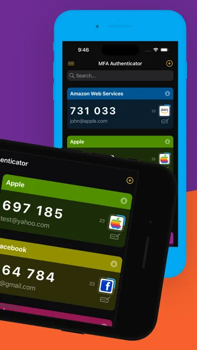 MFA Authenticator & 2FA Screenshots