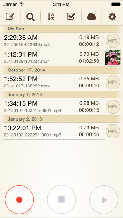 Voice Record Pro 7 スクリーンショット