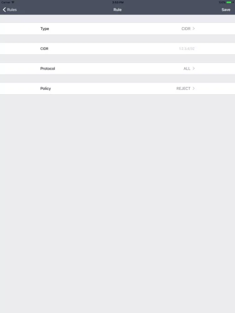 ภาพหน้าจอของ Alice - Network Proxy Utility iPad 