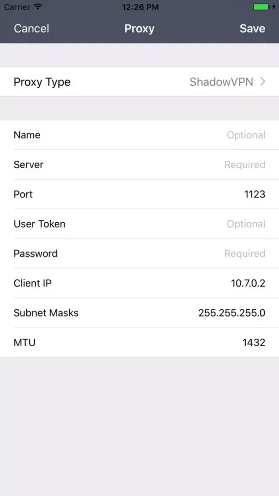 ภาพหน้าจอของ Alice - Network Proxy Utility