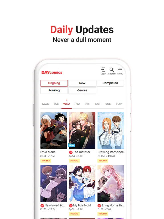 DAYcomics iPad 應用截圖