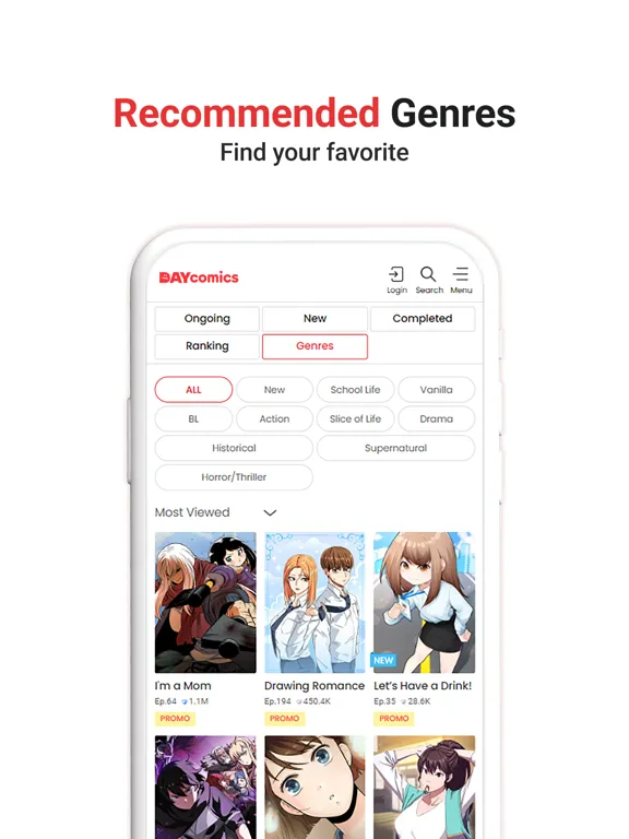 DAYcomics iPad 應用截圖