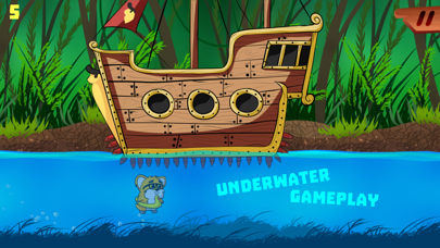 Tangkapan skrin Floaty Hamster: Hard Endless Platformer Game FREE