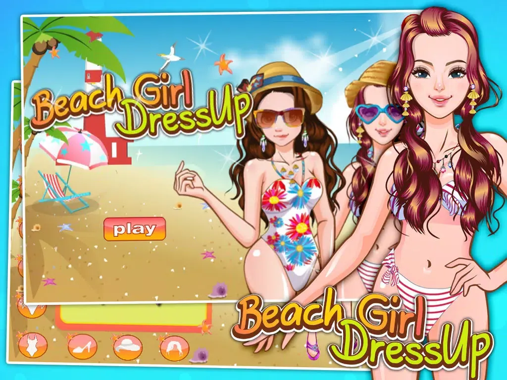 Beach Girl DressUp ^-^ iPad  Screenshots