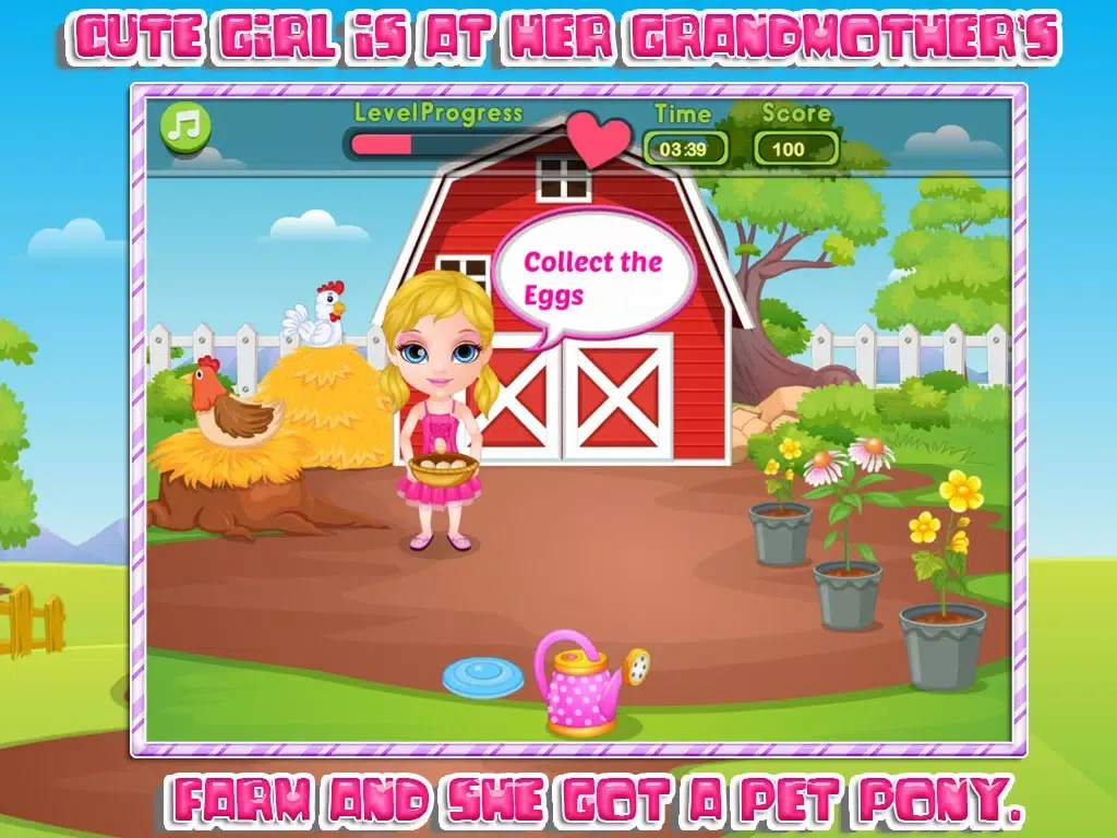 تصاویر Cute baby and her pony iPad 