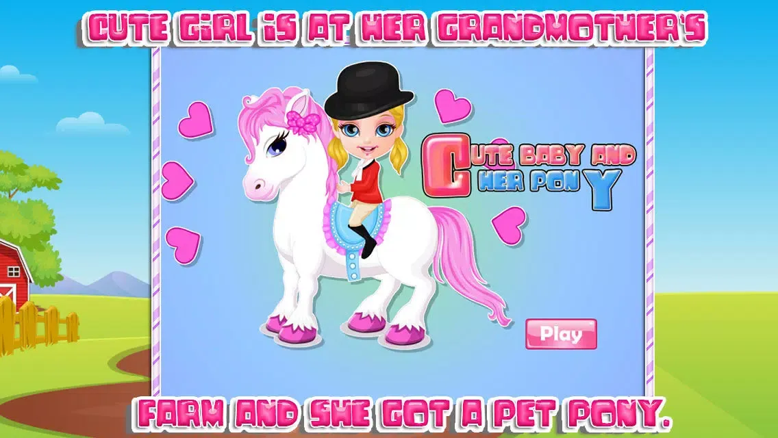 تصاویر Cute baby and her pony