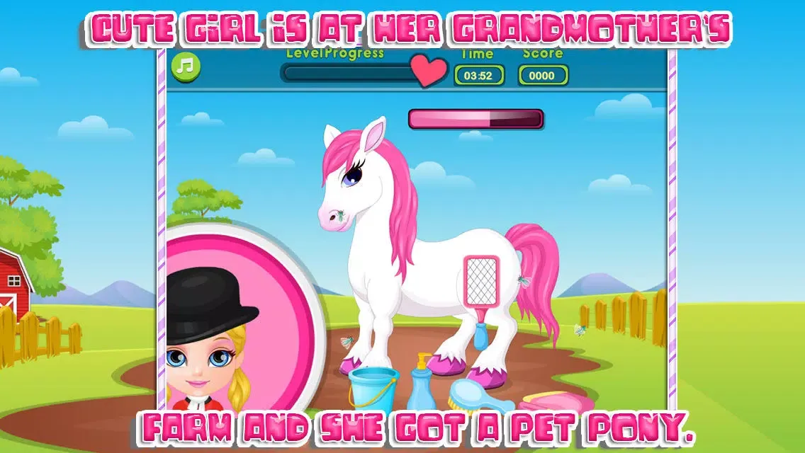 تصاویر Cute baby and her pony