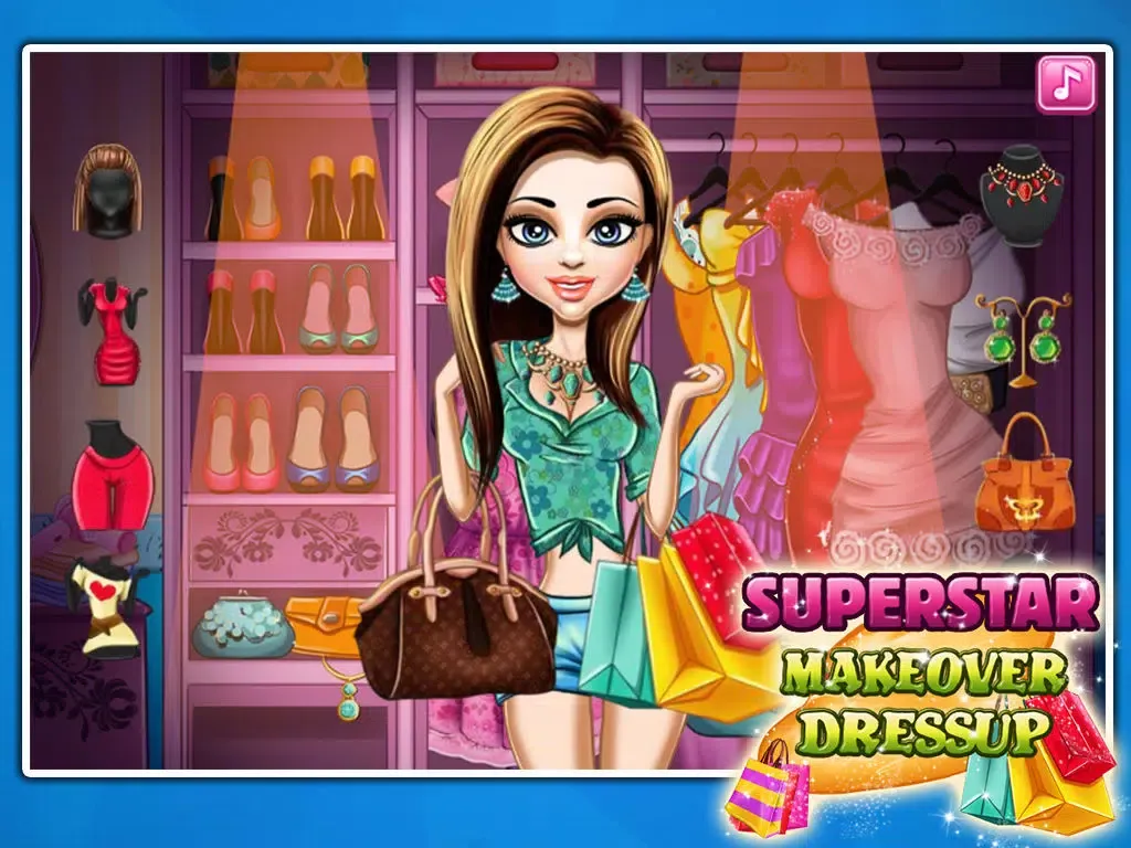 Superstar Makeover&Dressup iPad  Screenshots