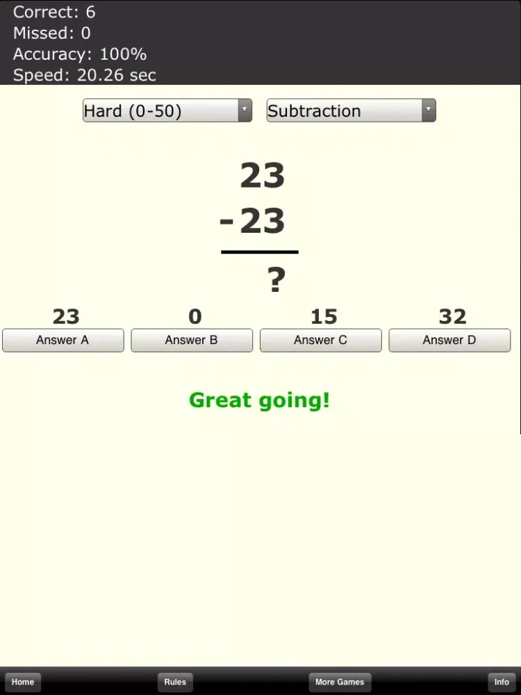 Zrzuty ekranu Math Ease iPad 