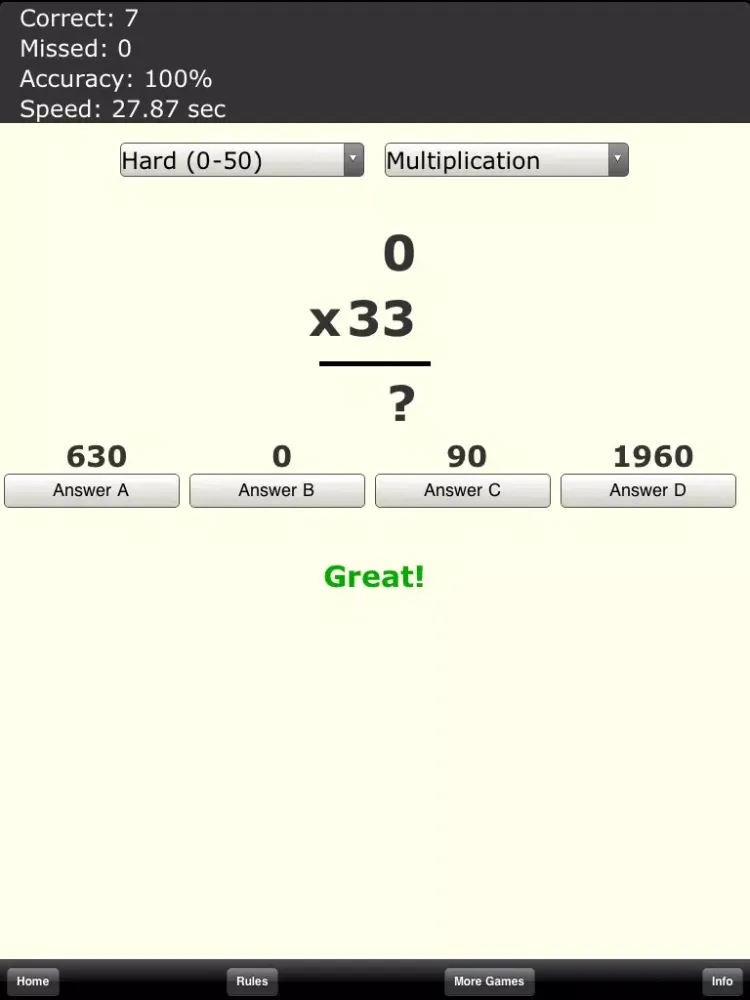 Zrzuty ekranu Math Ease iPad 