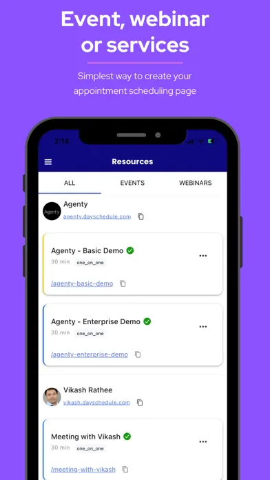 Capturas de tela do DaySchedule - Appointment App