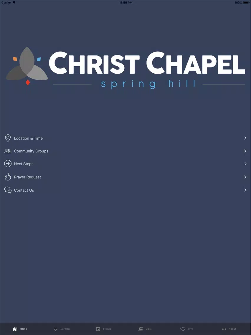 Christ Chapel Spring Hill iPad  Screenshots
