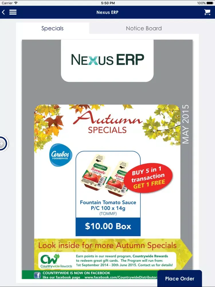 Capturas de pantalla de Nexus ERP iPad 