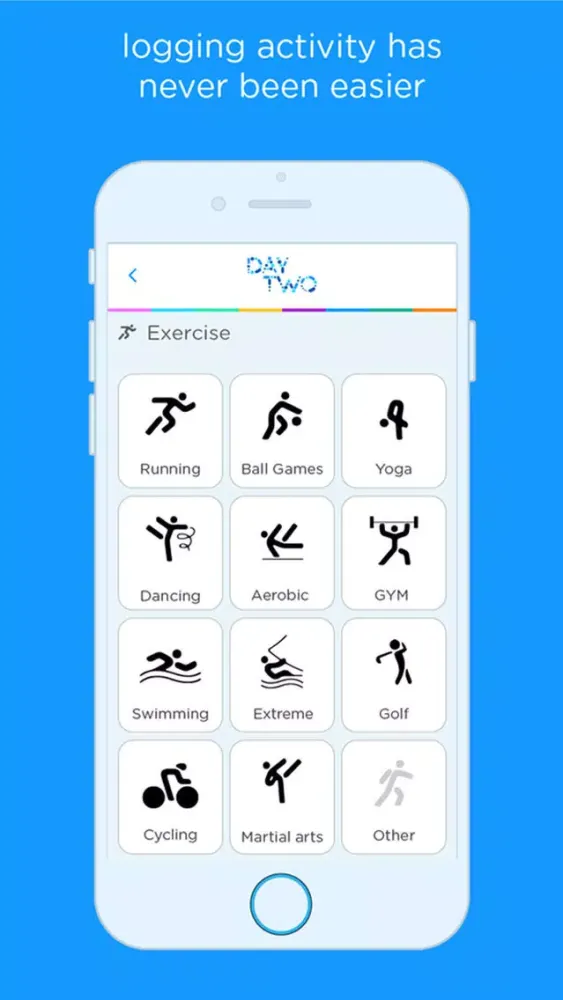 Screenshot di DayTwo Food & Activity Logger
