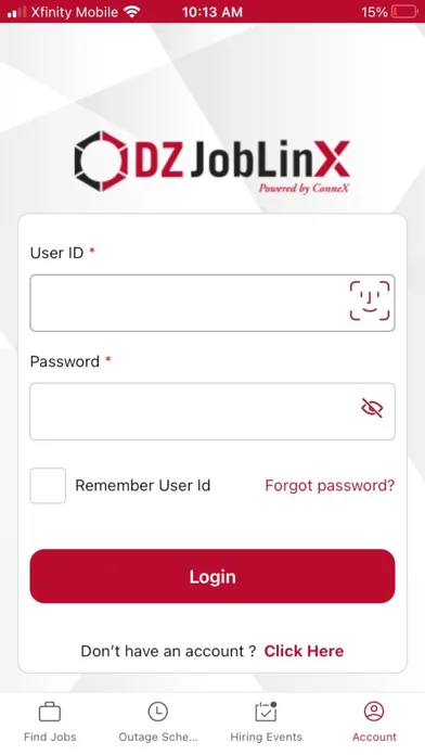 Screenshot di DZ JobLinX, Powered by Connex