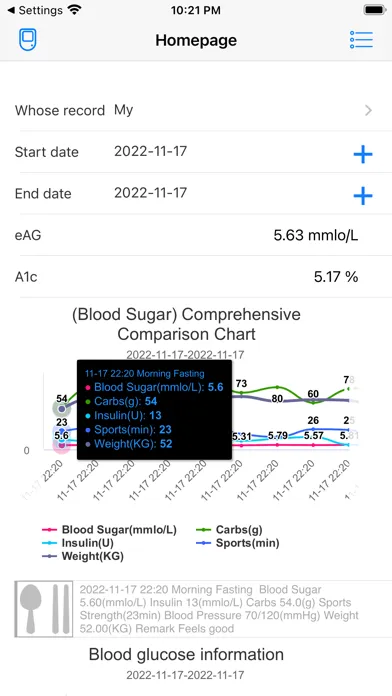 Blood Sugar - Diabetes Tracker سکرین شاٹس