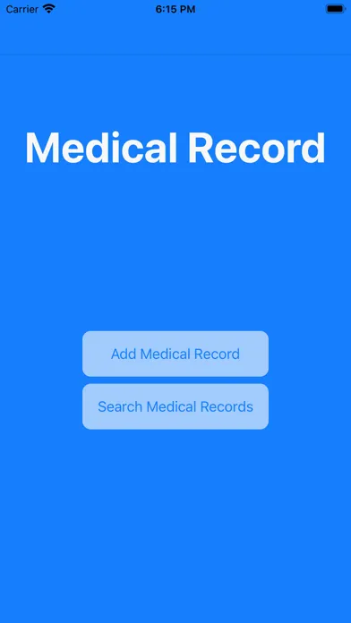 Captures d'écran de Medical Record Manager App