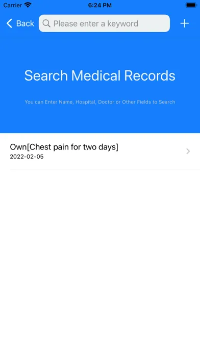 Captures d'écran de Medical Record Manager App