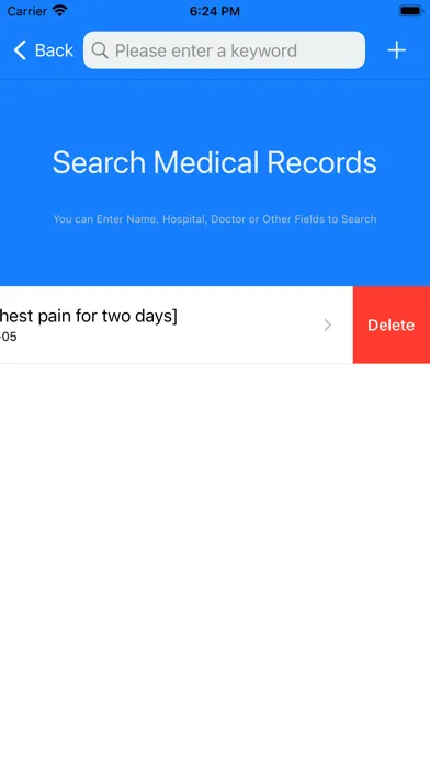 Captures d'écran de Medical Record Manager App