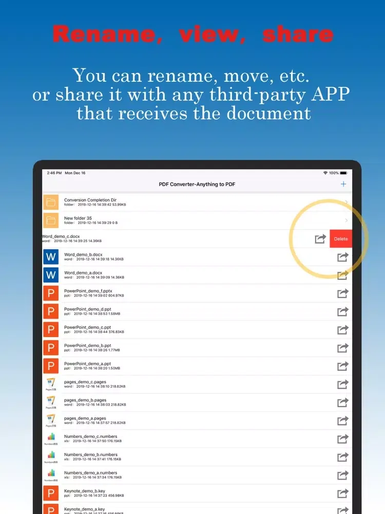 PDF Converter-Anything to PDF iPad 应用截图