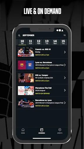DAZN: Watch Live Sports Screenshots