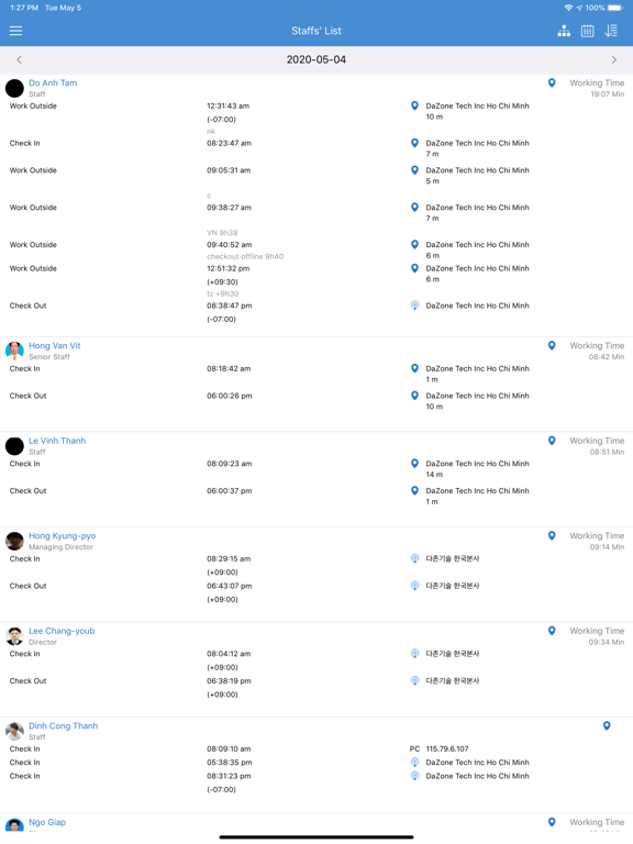 Capturas de pantalla de CrewTimeCard-Location & Beacon iPad 