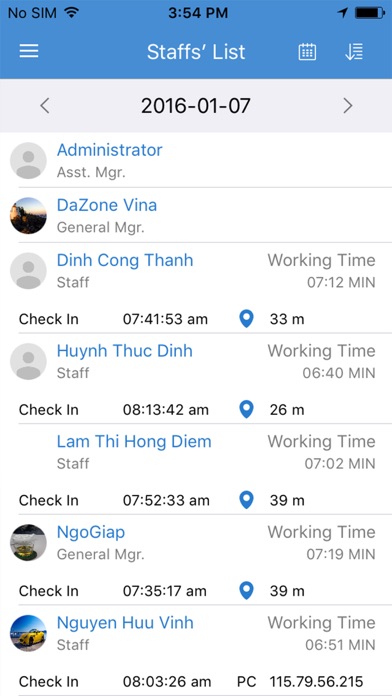 Capturas de pantalla de CrewTimeCard-Location & Beacon