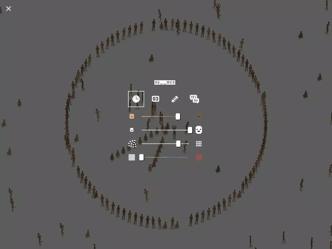 Capturas de tela do NU__MEN iPad 