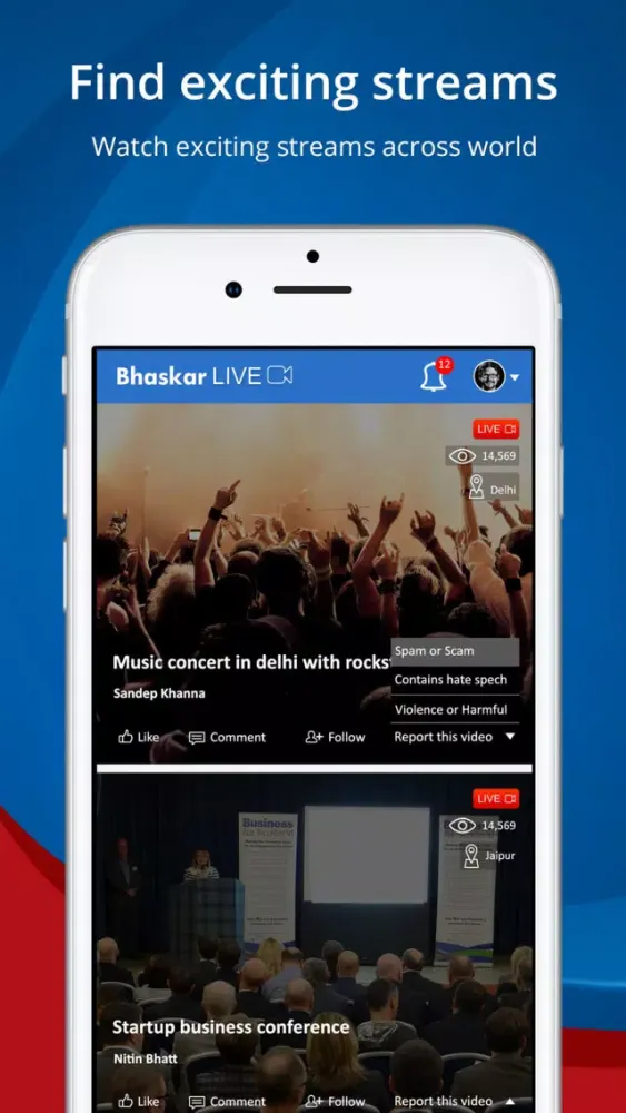 Скриншоты Bhaskar Live