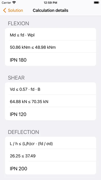 Beam Calculator - Steel & Wood Ekran Görüntüleri