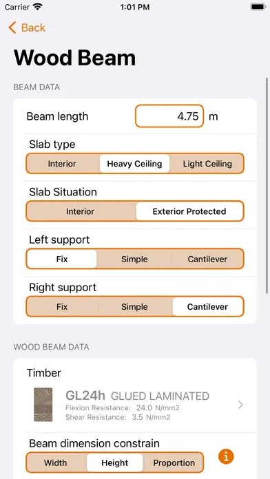 Beam Calculator - Steel & Wood Ekran Görüntüleri