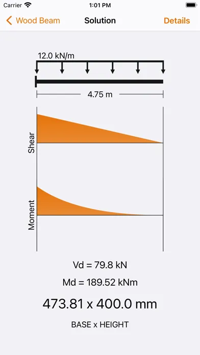 Beam Calculator - Steel & Wood Ekran Görüntüleri