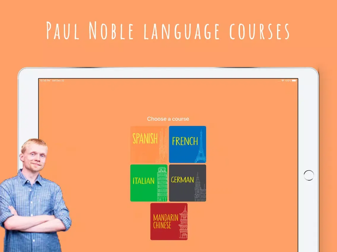 Capturas de tela do Paul Noble language institute iPad 