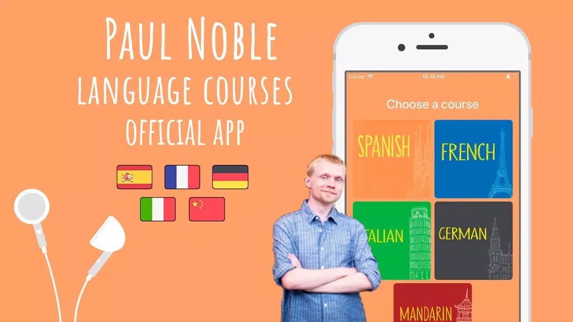 Capturas de tela do Paul Noble language institute