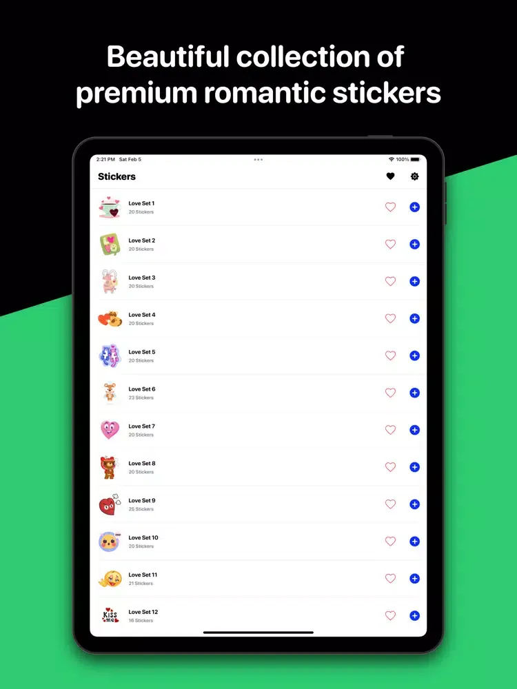 Valentine Emoji iPad  Ekran Görüntüleri