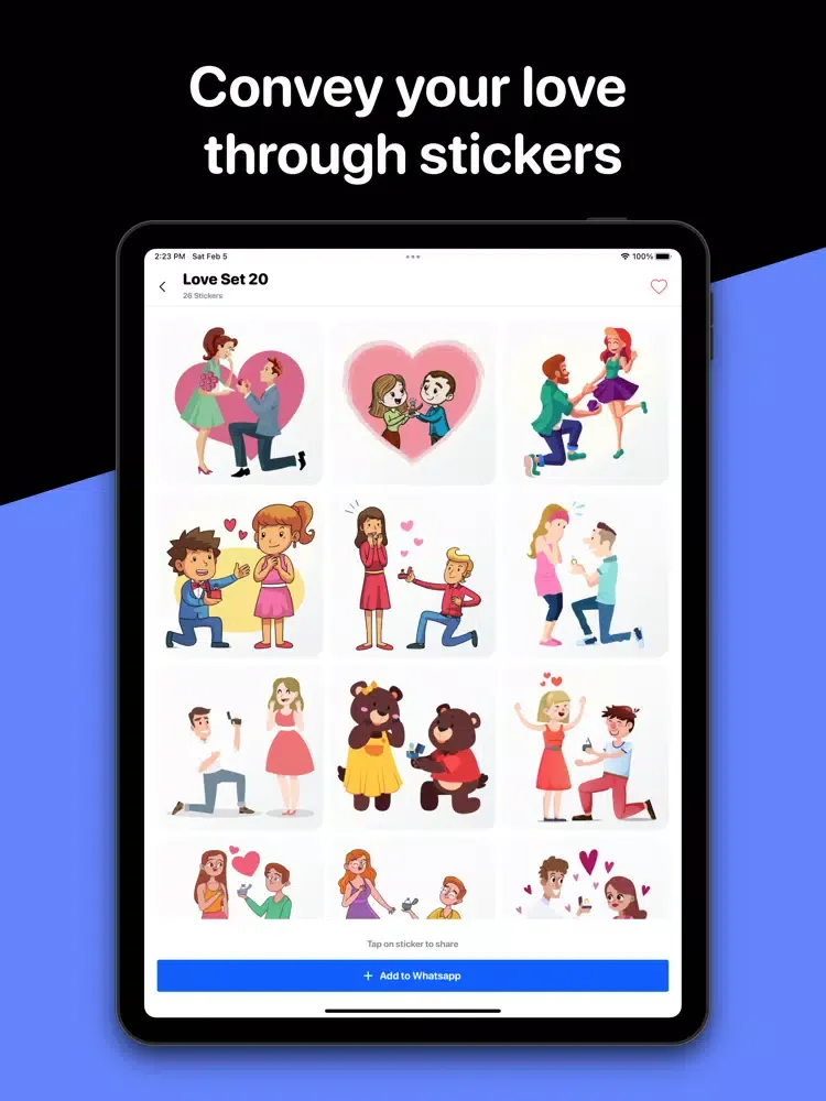 Valentine Emoji iPad  Ekran Görüntüleri