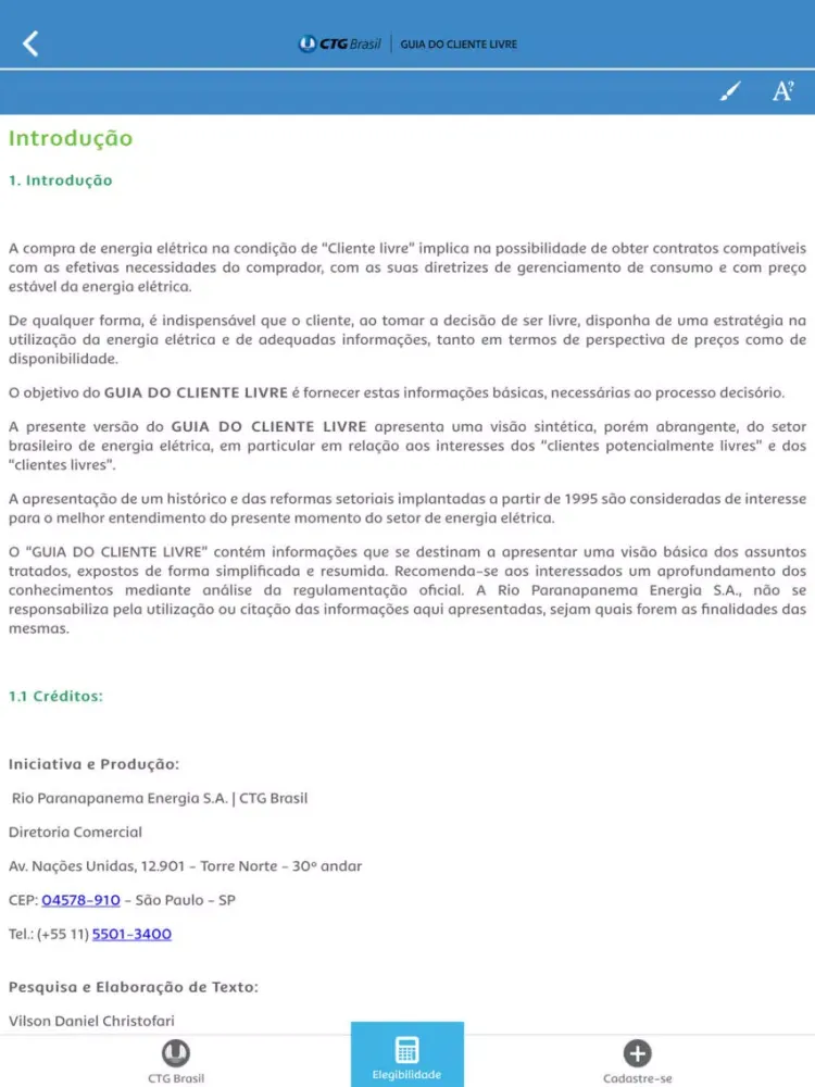 Guia Cliente Livre iPad  Screenshots