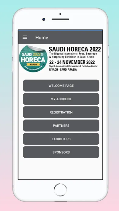 Tangkapan skrin Saudi Horeca 2022