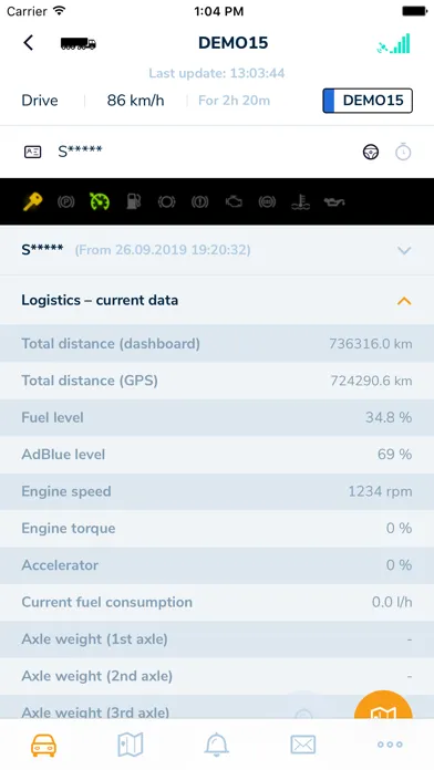 Tangkapan skrin DBK Fleet Management