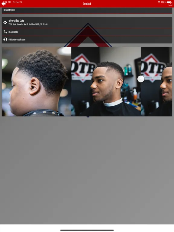 DTB Barber Studio iPad 應用截圖