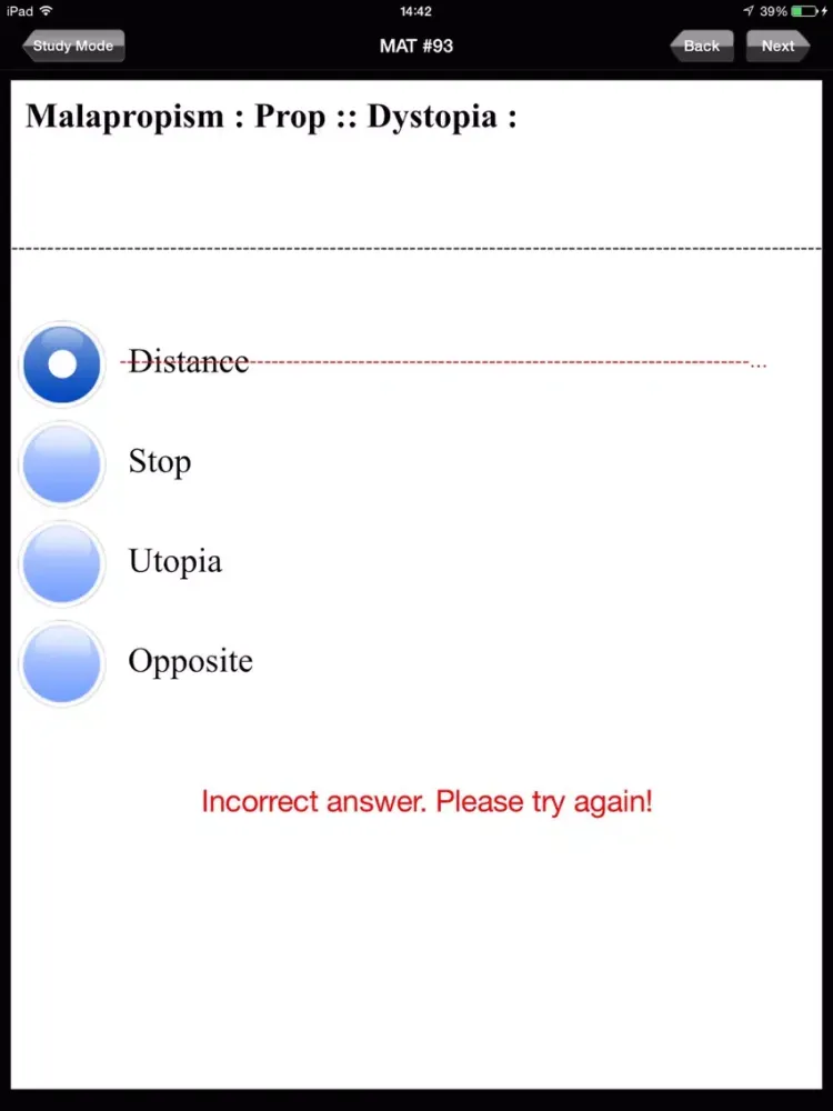 Captures d'écran de Miller Analogies Test Exam Prep Pro iPad 