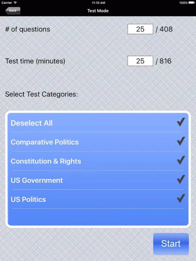 Capturas de tela do Praxis World and US History Exam Prep iPad 