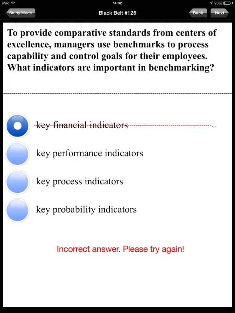 Capturas de tela do Six Sigma Black Belt Exam Prep iPad 