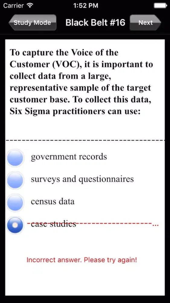 Capturas de tela do Six Sigma Black Belt Exam Prep