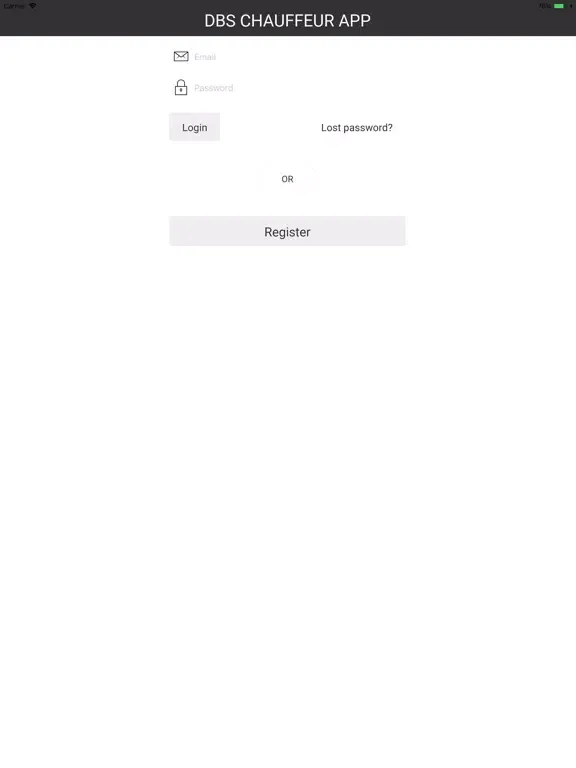 Скриншоты DBS CHAUFFEUR APP iPad 