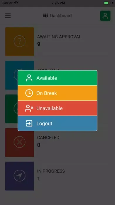 Скриншоты DBS CHAUFFEUR APP