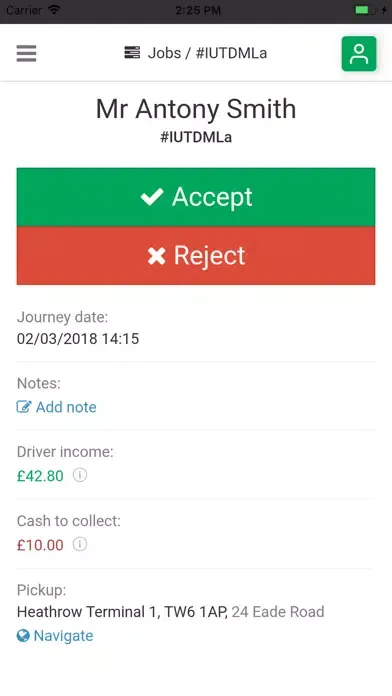 Скриншоты DBS CHAUFFEUR APP