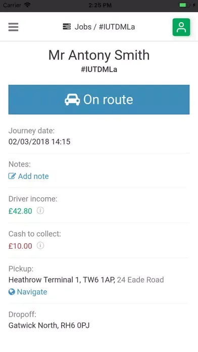Скриншоты DBS CHAUFFEUR APP