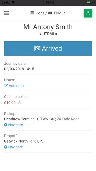 Скриншоты DBS CHAUFFEUR APP